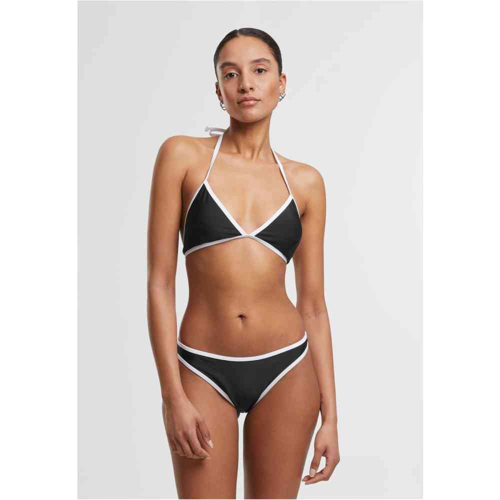 Urban Classics - Retro Triangle Bikini set - Black/White
